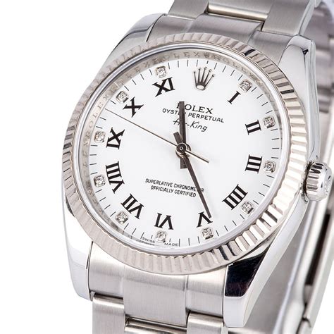 the first rolex air king|Rolex Air-King white face.